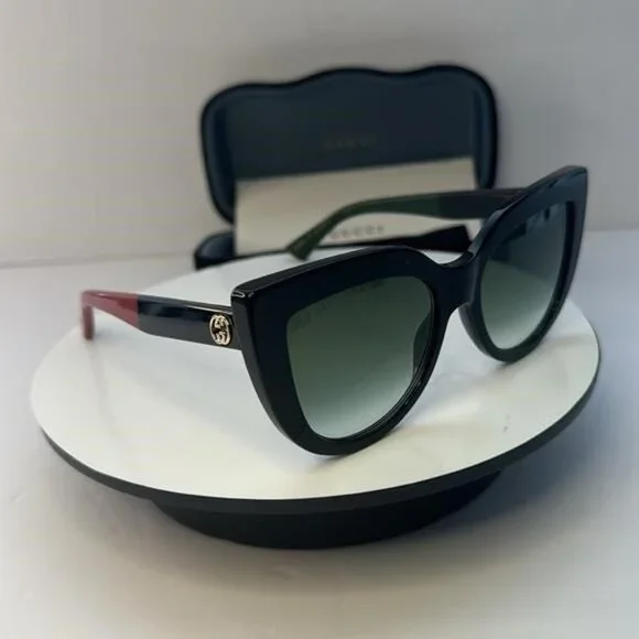 BRAND NEW GUCCI GG0163SN 003 Black Grey Women Sunglasses GUCCI BRAND NEW GUCCI GG0163SN 003 Black Grey Women  main image 2